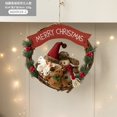 thumbnail image 1 of Guirnalda navideña de muñeco de nieve de Papá Noel, adornos colgantes, puerta delantera, pared, feliz árbol de Navidad, suministros de decoración, 1 of 4