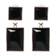 thumbnail image 1 of Pendientes de moda para dama de color negro, regalo de joyería único, pendientes de aleación de resina geométrica, 1 of 2