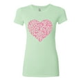 thumbnail image 2 of Wild Bobby, Pink Ribbon Heart, Breast Cancer Awareness, Women Slim Fit Junior Tee, Mint, XX-Large, 2 of 5