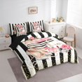 thumbnail image 2 of Homewish High Heels Lipstick Perfume 7pcs Queen Bedding,Classic Books Handbag Bedding Comforter Set Queen,Black Reversible, 2 of 8