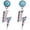 N, variant on Western Earrings for Women Natural Turquoise Earrings Western Jewelry Lightning Bolt Stud Earrings Set 80s 90s Accessories