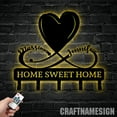 thumbnail image 4 of Craftnamesign Custom Infinity Heart Metal Key Holder, Home Sweet Home Sign, Metal Coat Rack, 4 of 5
