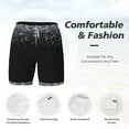 thumbnail image 4 of Kdxio Silver Glitter1 Print Men'S Swim Trunks With Compression Liner 7 Inch Inseam Quick Dry Swim Shorts, 4 of 7