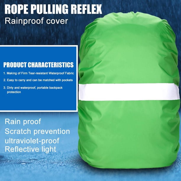 Mochila ajustable impermeable a prueba de polvo reflectante cubierta de lluvia de polvo (verde)