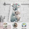thumbnail image 5 of Mom Koala Floral Watercolor Hand Towels, Happy Mother Day Kitchen Towel Ultra Soft and Absorbent,Decorative Fingertip Face Towel for Bathroom Hotel, 2 PCS, 28.3"x 14.4", 5 of 5