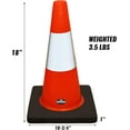 thumbnail image 3 of 18" Traffic Cones, One Reflective Collar - Orange / 24, 3 of 3