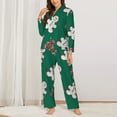 thumbnail image 3 of Kll Gingerbread Snowman Cookies Print Women'S Long Sleeve Pajamas With Pants Sleepwear Loungewear 2 Set-Xx-Large, 3 of 9