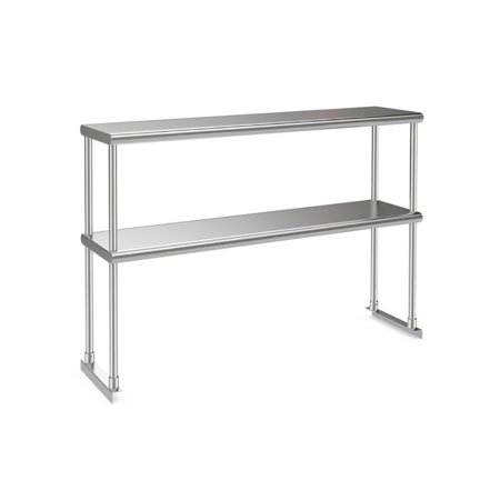 

Kadyn Storage Organizer Storage Shelves Shelving Unit Storage Rack 48 x 12 Inch Kitchen Stainless Steel Overshelf with Adjustable Lower Shelf