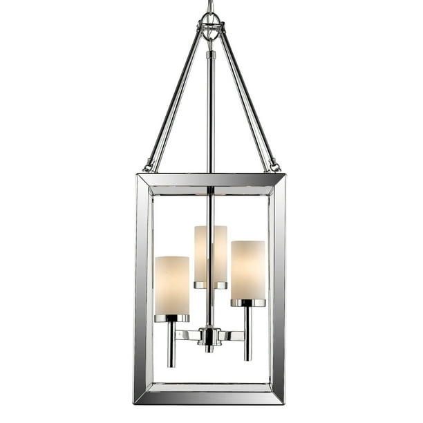 Golden Lighting Smyth 3 Light Pendant In Chrome With Opal Glass Com - Golden Lighting 3 Light Pendant Golden Lighting Smyth 3 Light Pendant In Chrome With Opal Glass Com - Golden Lighting 3 Light Pendant