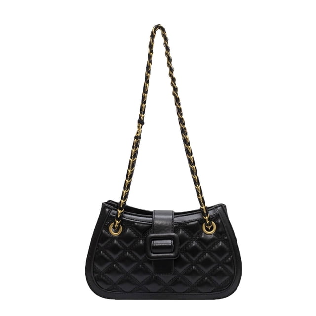 Bolso de cadena de celosía, nuevo bolso de PU de moda para debajo del brazo, bolso bandolera Joker para viajes diarios