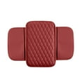thumbnail image 3 of Coollooc Car Center Console Cover, Leather Armrest Cover Cushion with 2 Storage Bags, Auto Interior Arm Rest Seat Box Pad Accessories, Universal Armrest Organizer for Cars SUVs Truck and More(Wine), 3 of 9