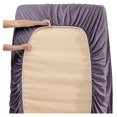 thumbnail image 2 of Extra Deep Pocket Cal King Sheets - Fits Mattress 18-24 Inches, 4 Piece Set, Grayish Purple, 2 of 4