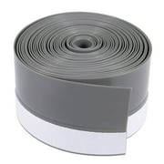 Unique Bargains 1-3/4"(45mm) Width 4M Long Weather Stripping Frameless Door Bottom Seal Gray