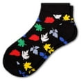 thumbnail image 5 of Sierra Socks, Men Leaf Pattern Ankle Cotton Socks (Shoe Size: 9-12,Black), 5 of 8