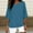 Blue, variant on Viluyesy Round Neck T-Shirt for Womens 3/4 Sleeves Shirt Tops Loose Blouse Army Green Size L
