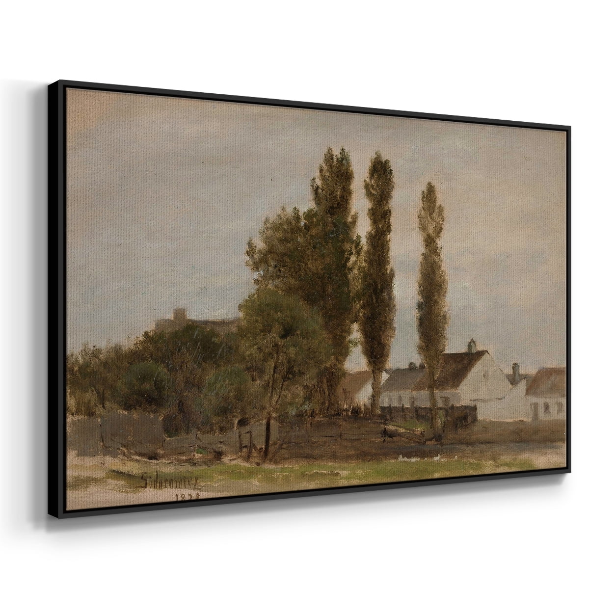 Vintage Landscape-CCXXX By Wexford Home Framed in Black Wood Gallery Wrapped Canvas 17 in. x 25 in.