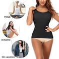 thumbnail image 7 of QRIC Tank Tops with Built in Bras for Women Wider Strap Stretch Camisoles Activewear of 2 Pack, 7 of 7