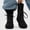Black, variant on Men's Punk Style Short Boots, Stylish and Trendy Lace-Up Ankle Boots with Durable Sole for Casual Wear, Street Fashion, Travel, and Everyday Comfort