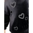thumbnail image 6 of Wonder Nation Toddler Girls Embellished Velour Sweatshirt and Flare Pants Set, 2-Piece, Sizes 12M-5T, 6 of 6