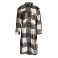 thumbnail image 2 of Boho Cardigan Women‘s New Long Sleeve Plaid Print Button Open Front Long Cardigan Outerwear on Clearance, 2 of 5
