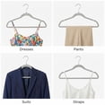 thumbnail image 7 of Hanger Central 50 Pack Space Saving Gray Velvet Non-Slip Hangers with Swivel Hook, 7 of 7