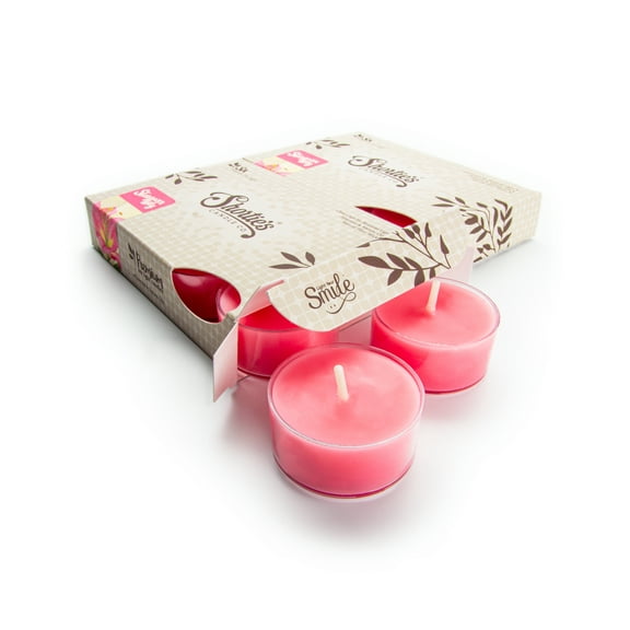 Stargazer Lily Tealight Candles Multi Pack - 12 Pink Premium Scented Tea Lights - Shortie's Candle Company