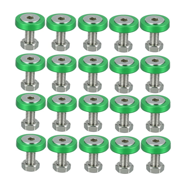 20uds Motocicleta Verde Guardabarros Parachoques Arandela Perno Tuerca Kit Sujetador