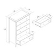 thumbnail image 6 of Grain Wood Furniture Greenport 5-Drawer Chest, Solid Wood with Brushed Driftwood Finish, 6 of 6
