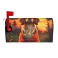 thumbnail image 2 of Fotbe Sunset Meditating Dog Mailbox Covers Post Letter Box Cover Garden Decor Standard Size-21x18 in, 2 of 9