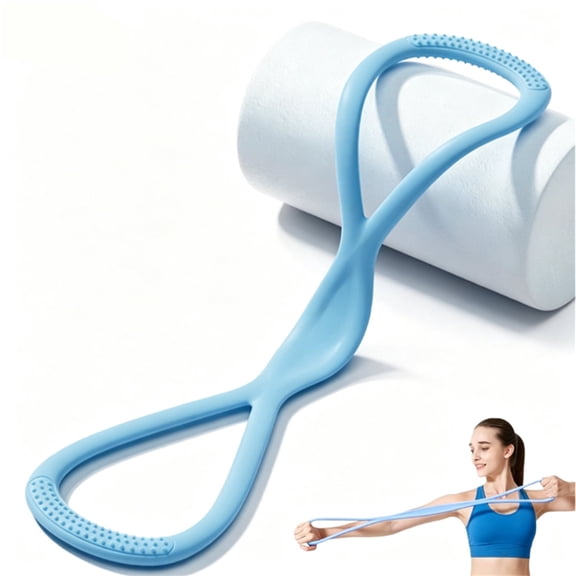 1Pc Silicone Resistance Bands for Men & Women with Non-Slip Handles, Pull Rope for Shoulder, Back & Arm Workout, Yoga, Posture Correction & Home Gym Fitness