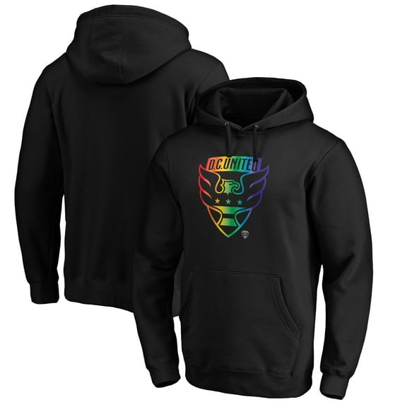 Men's Black D.C. United Team Pride Logo Pullover Hoodie