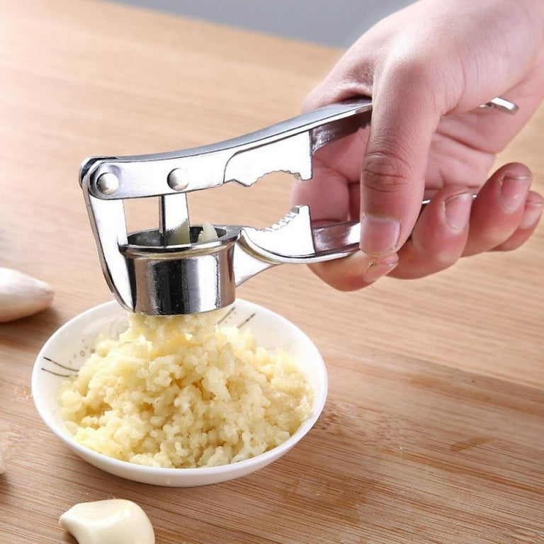 Sacredtree Stainless Steel Garlic Press Crusher Kitchen Cooking Vegetables Ginger Squeezer Masher Handheld Ginger Mincer Tools, Size: 17cm*5cm*4.3cm