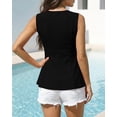thumbnail image 6 of BTFBM Womens Summer Tops Business Casual Outfits Crew Neck Sleeveless Shirts Slim Fit Peplum Tank Top, 6 of 9