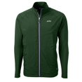 thumbnail image 2 of Men's Cutter & Buck Hunter Green New York Jets Primary Logo Adapt Eco Knit Stretch Hybrid Raglan Full-Zip Jacket, 2 of 3