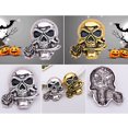 thumbnail image 4 of Qarigey Broches para mujer, pasador de pecho de aleación Punk Rock con diamantes de imitación, chal de estilo Calavera de Halloween, accesorios, ropa Accesorios de disfraces plata antigua, 4 of 6