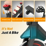 Naipo Exercise Bike Indoor Cycling Bike with 300lbs Big Seat Cushion for Home Cardio Leg Workout