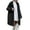 Dark Gray, variant on XFLWAM Women's Winter Notched Lapel Coats Double Breasted Sherpa Fleece Outerwear Faux Leather Long Trench Coat with Pockets Dark Gray XL