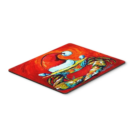 Crab in Santa Hat Santa Claws Mouse Pad, Hot Pad or Trivet MW1169MP