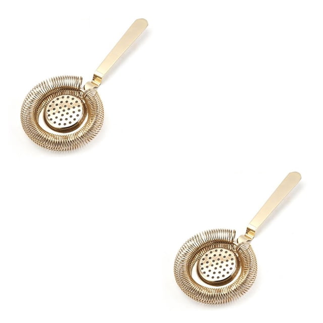 Naiovety Colador de barra de acero inoxidable herramientas de filtro de vino lavable pulido dorado oro 2piezas Naiovety CBP161674