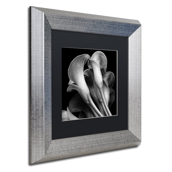 Michael Harrison 'Lillies' Black Matted Framed Art