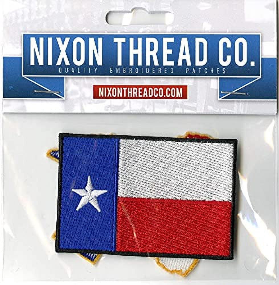 Texas State Flag Patch | The Lone Star Embroidered Die Cut Iron On | Small - by Nixon Thread Co.