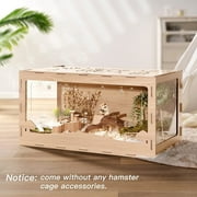 MEWOOFUN Large Hamster Cage Wooden Hamster Cage for Syrian Hamster Rabbits Guinea Pigs Chinchillas with Openable Roof Window without Accessories