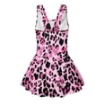 thumbnail image 5 of Uourmeti Girls' Pink Leopard Print Skirted One-Piece Swimsuit - Quick Dry Stretch Swim Dress for Beach, Pool & Summer Vacation, 5 of 8