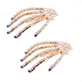 thumbnail image 1 of piezas de aleación de diamantes de imitación esqueleto garras pinza de pelo de mano pasador de garra accesorios de moda para el cabello para mujeres Ormromra HMHZ216-3, 1 of 4