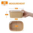 thumbnail image 2 of Celel 50 Pack 35 oz Paper Food Containers with Lids, Microwavable and Freezer Use, 50 Bowls 50 Lids, 2 of 7