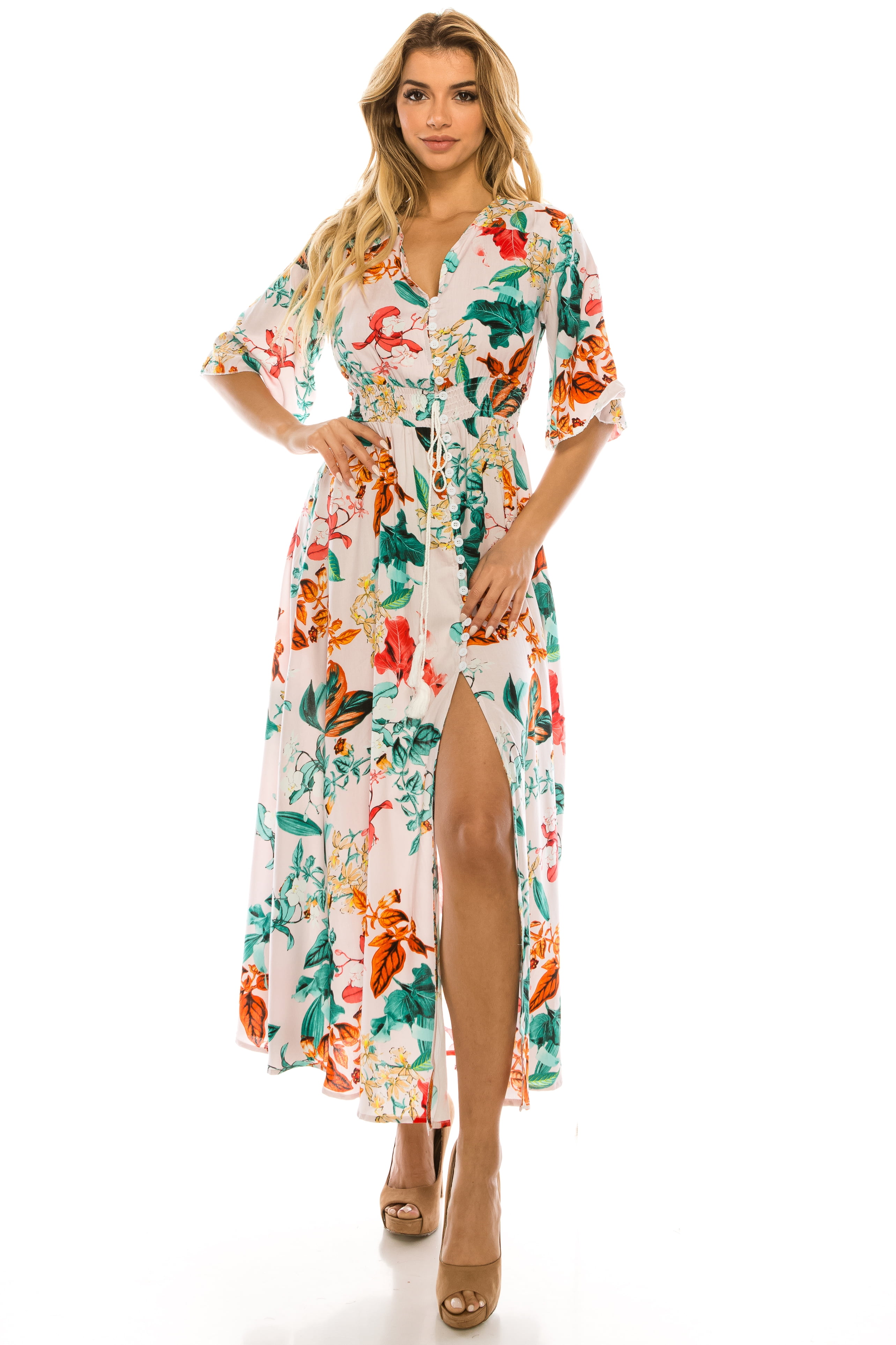 floral maxi dress walmart