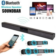 Système de haut-parleurs de barre de son Bluetooth sans fil TV Home Cinéma Soundbar Subwoofer 2 Speak Driver