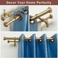 thumbnail image 6 of Warm Gold Double Curtain Rods for Windows 72-144", Double Drapery Rods with End Cap Finials, Adjustable 1-Inch Front and 5/8 Inch Back Double Rod Curtain Rods, Telescoping Double, 6 of 7