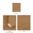 thumbnail image 6 of Mainstays Super Soft Brushed Microfiber Bed Sheet Set, Caramel Brown Embossed Stripe, Twin-XL, 3 Piece, 6 of 13