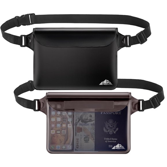 Paquete de 2 bolsas impermeables HEETA con correa de cintura ajustable